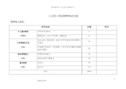 公司中层竞聘方案及评分细则.docx