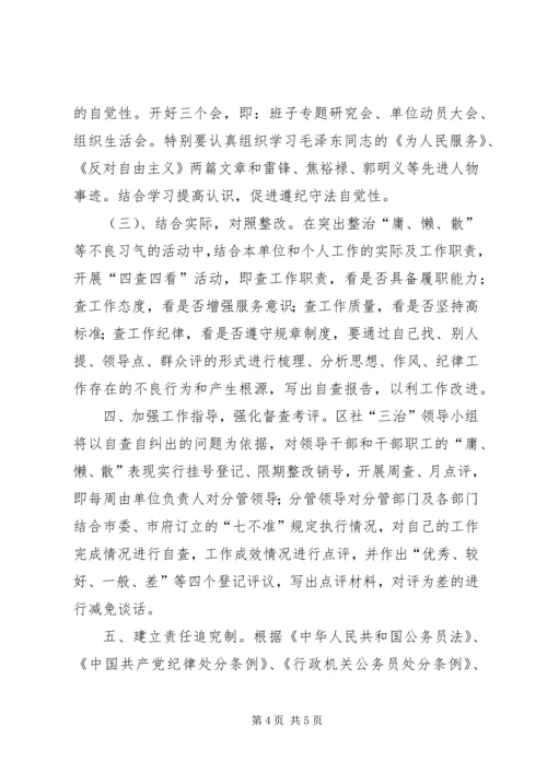 供销社庸懒散整治意见.docx