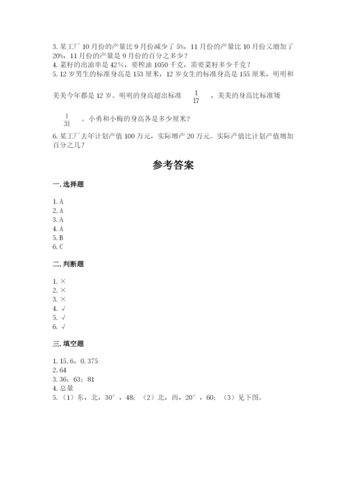 六年级数学上册期末考试卷（考点梳理）.docx