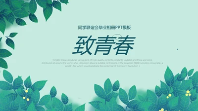 致青春毕业纪念册动态PPT模板