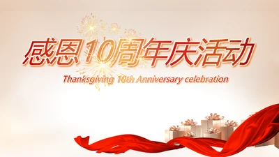 红色感恩10周年庆活动策划方案ppt模板