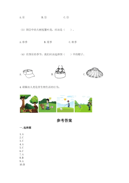 教科版科学二年级上册期末测试卷a4版.docx