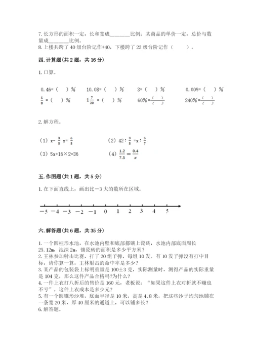 六年级下册数学期末测试卷附参考答案【实用】.docx