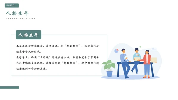 王安石介绍PPT模板
