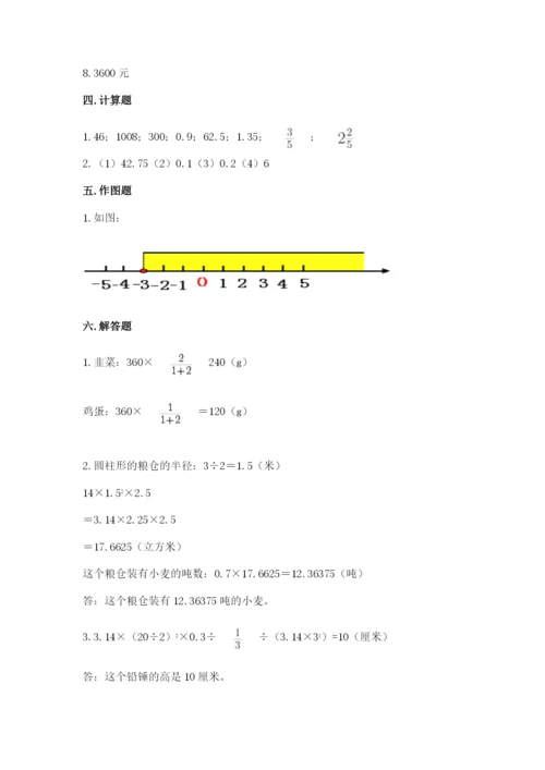 六年级下册数学期末测试卷附参考答案【轻巧夺冠】.docx