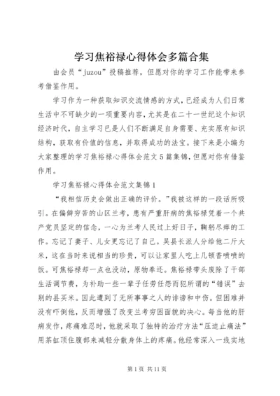 学习焦裕禄心得体会多篇合集.docx