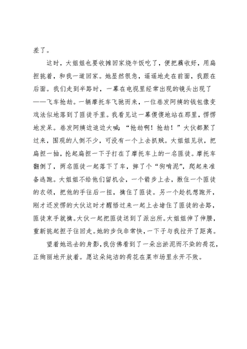 出淤泥而不染的作文(共5页)