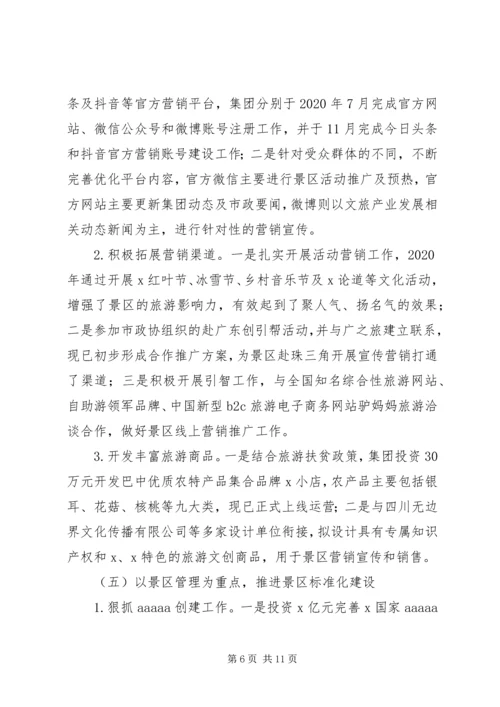 市文旅集团XX年度工作总结及XX年工作计划.docx
