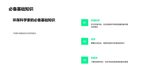 环保科学家工作解析PPT模板