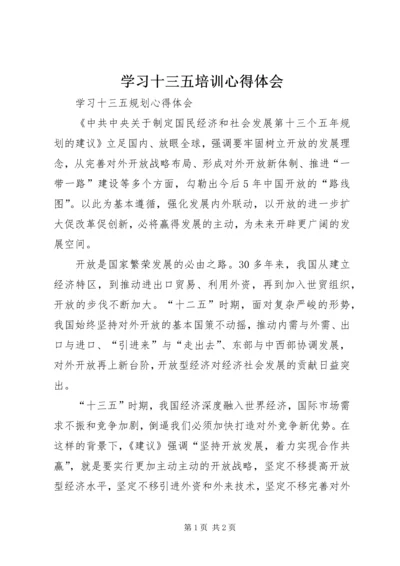 学习十三五培训心得体会 (2).docx