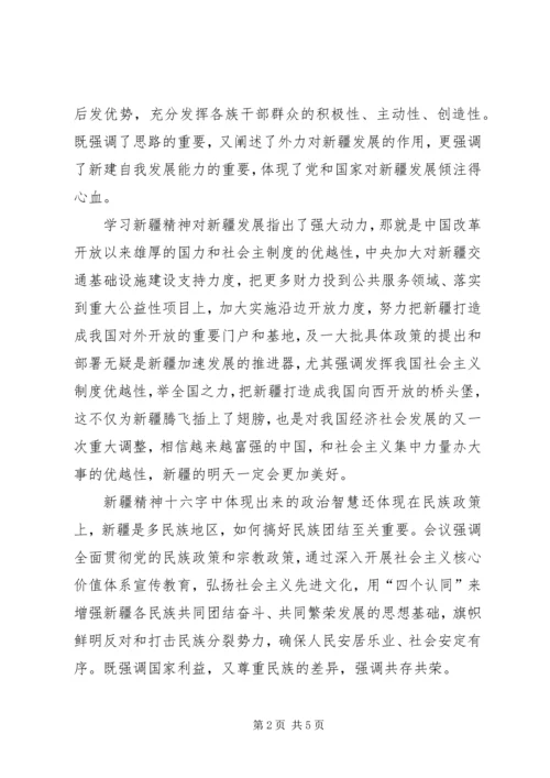 新疆政治学习心得 (5).docx