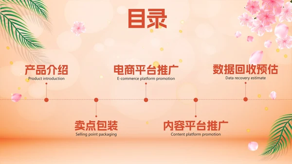 橙色化妆品营销方案PPT模板
