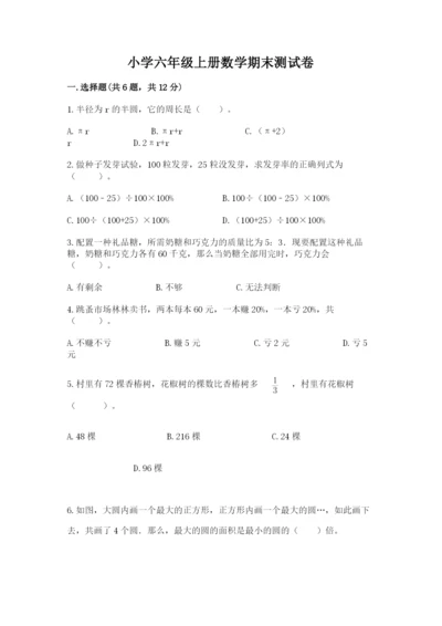 小学六年级上册数学期末测试卷附完整答案【全优】.docx