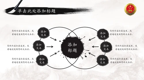 中国风水墨中国检察院工作报告ppt模板