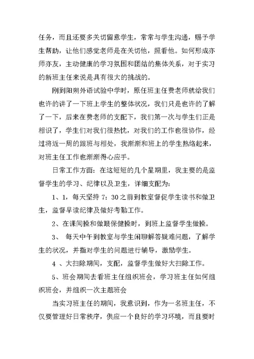 教师实习报告5篇