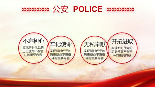 红色大气城管执法工作汇报动态PPT模板