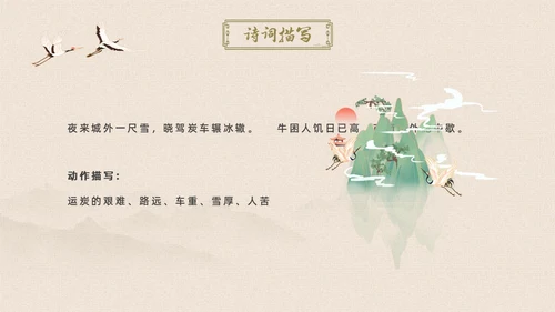 黄色简约古风卖炭翁初中语文课堂课件教学PPT语文课件