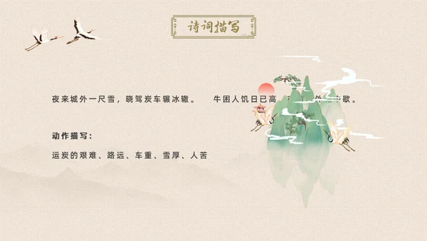 黄色简约古风卖炭翁初中语文课堂课件教学PPT语文课件