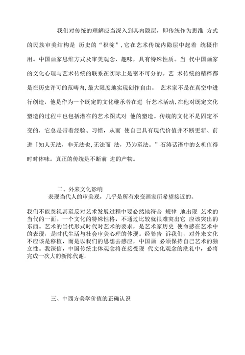 浅析当代中国画的若干问题