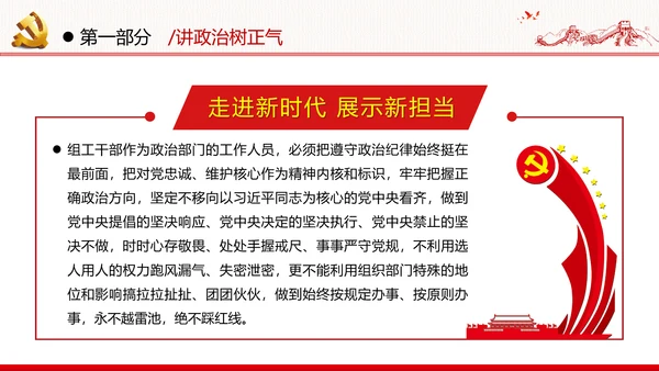 组工干部政治能力作风过硬做合格党员党政党建党支部团委学习党课