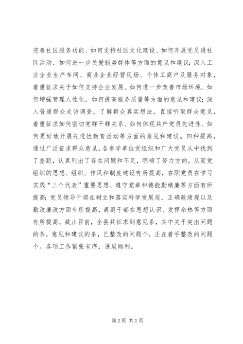 县“四个四”广泛征求群众意见.docx