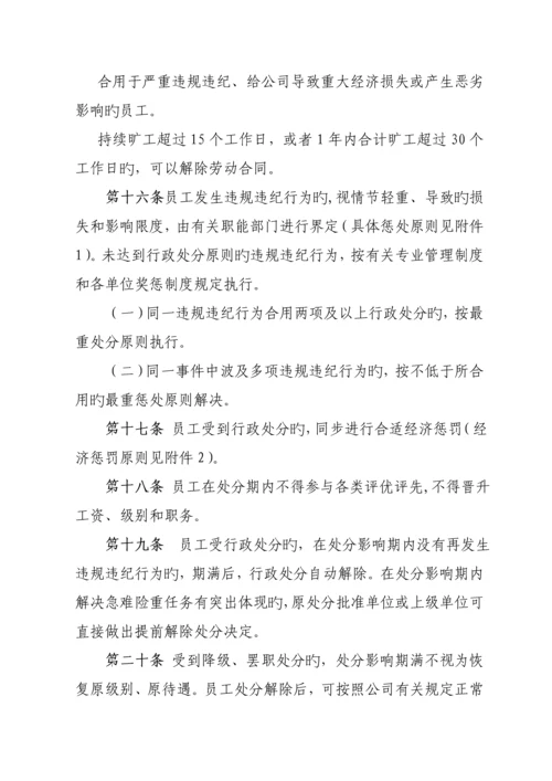 公司员工奖惩实施标准细则.docx