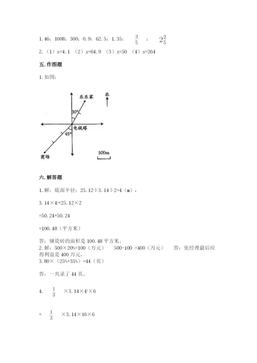 小升初六年级期末试卷及参考答案【满分必刷】.docx