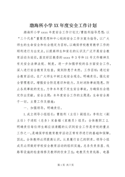 渤海所小学XX年度安全工作计划 (3).docx