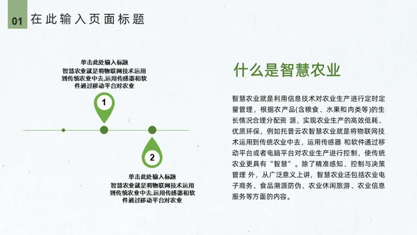 智慧农业禾苗水稻通用PPT模板