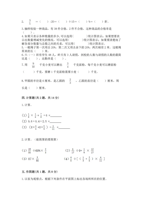 人教版六年级上册数学期末测试卷精品（网校专用）.docx