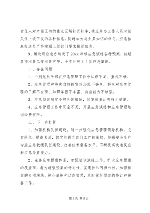 乡镇年度安全应急管理的工作总结.docx