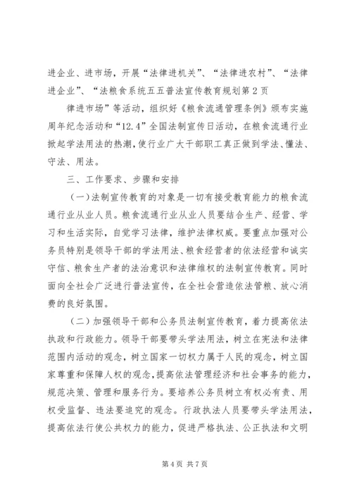 粮食系统五五普法宣传教育规划 (4).docx