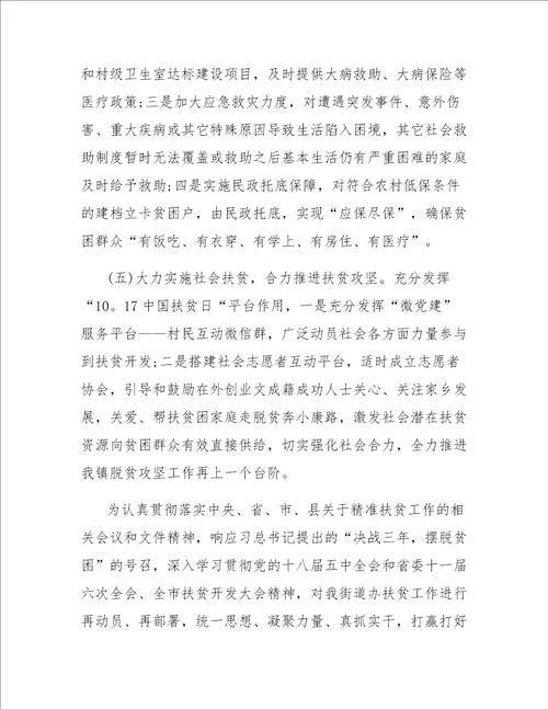 精准扶贫脱贫攻坚工作总结