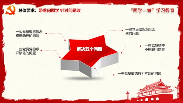 大气精美两学一做学习教育PPT