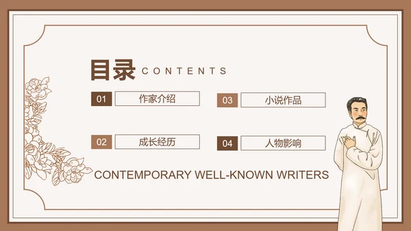 鲁迅先生PPT模板