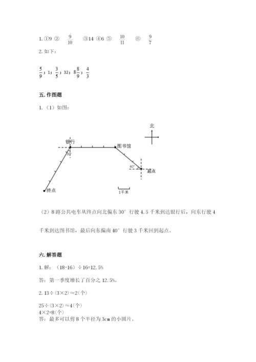 小学数学六年级上册期末模拟卷含完整答案（网校专用）.docx