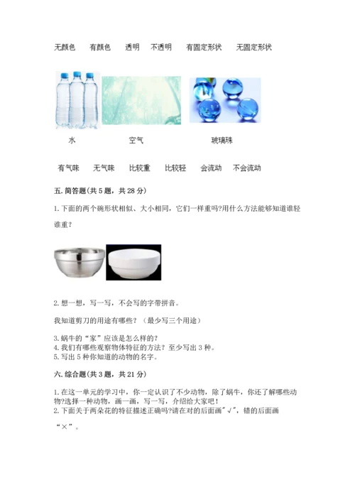 教科版一年级下册科学期末测试卷加下载答案.docx