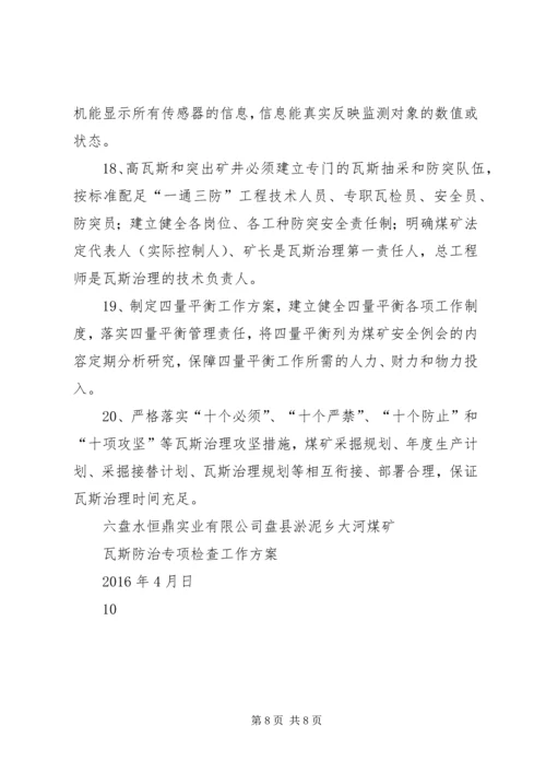 黑龙江煤矿安全监察局煤矿瓦斯治理专项检查工作方案汇报材料 (5).docx