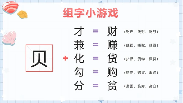部编版小学语文二年级下册第三课时贝的故事PPT模板