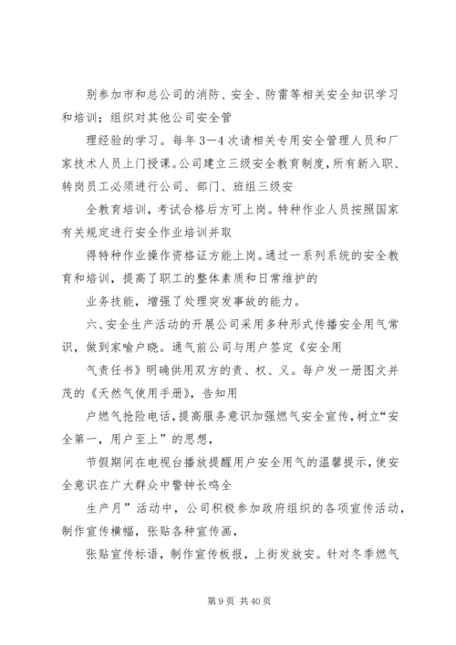 乡镇燃气安全工作总结.docx