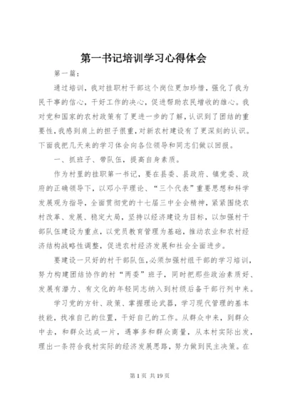 第一书记培训学习心得体会.docx