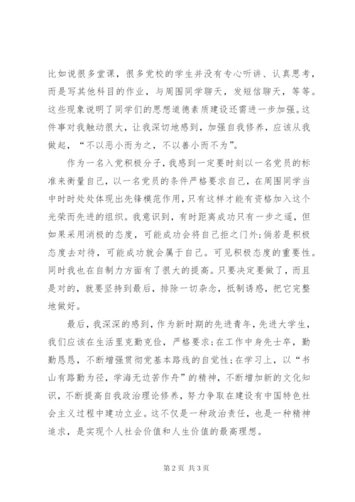 思想汇报范文某年：我的政治责任与精神追求.docx