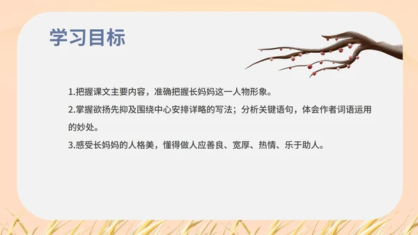 红色中国风初一语文阿长与山海经课件PPT模板