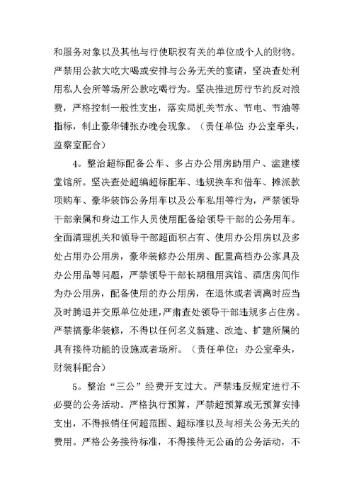 专项整治整改方案20XX