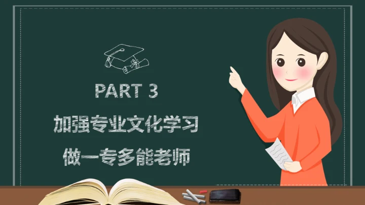 暑假教师培训心得教师公开课黑板通用PPT模板