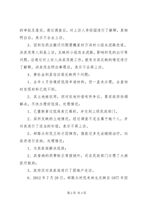 镇开展“信访维稳、百日攻坚”活动汇报材料 (2).docx