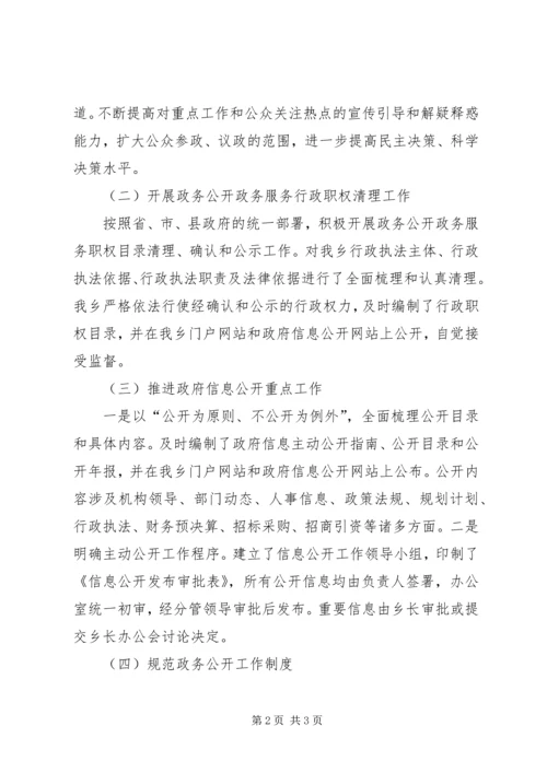 乡镇某年上半年政务公开工作总结.docx