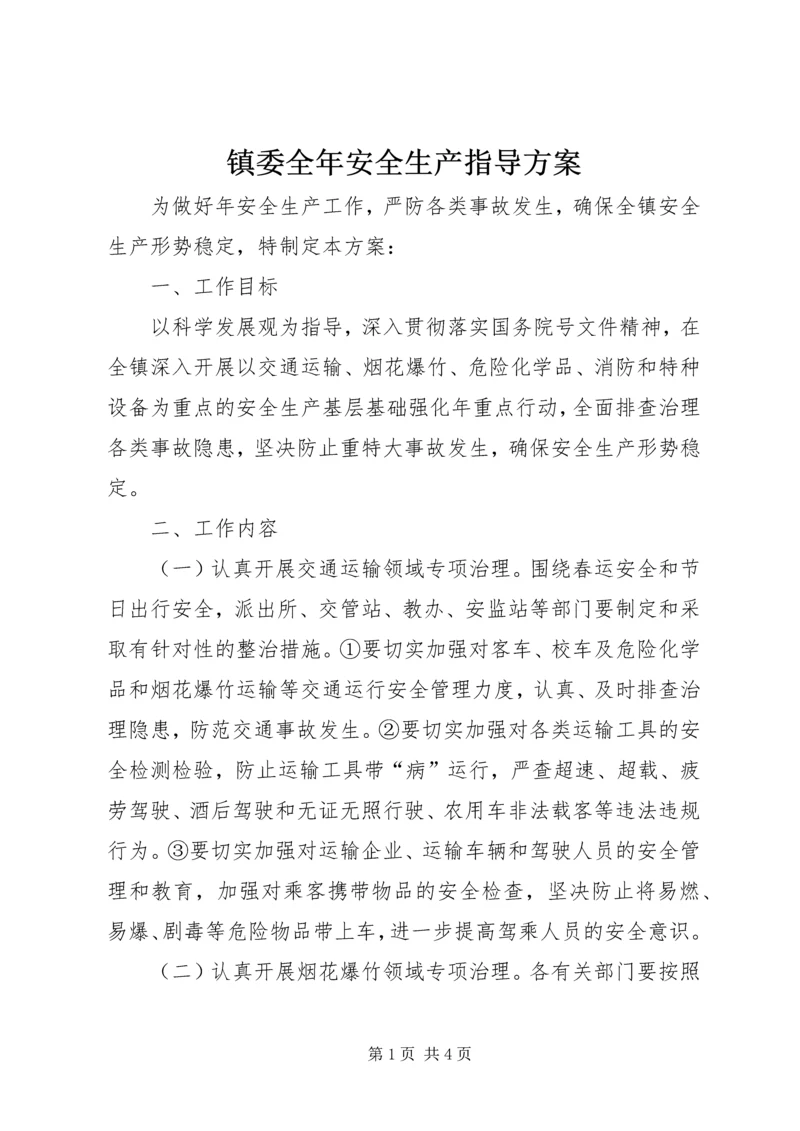 镇委全年安全生产指导方案.docx