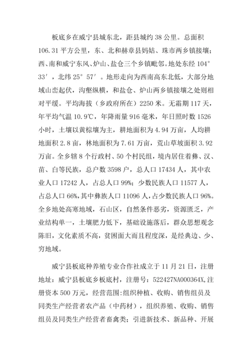 威宁县板底种养殖专业合作社实施专项方案.docx