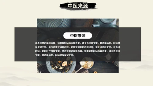 实景国风水墨中医护理方案PPT模板